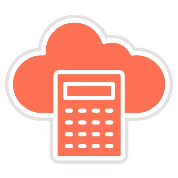 Ilustración del diseño del icono vectorial de la calculadora