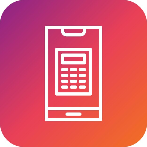 Ilustración del diseño del icono vectorial de la calculadora