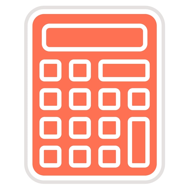 Ilustración del diseño del icono vectorial de la calculadora