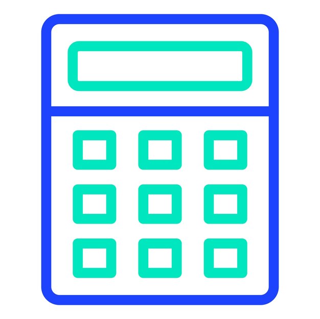 Ilustración del diseño del icono vectorial de la calculadora