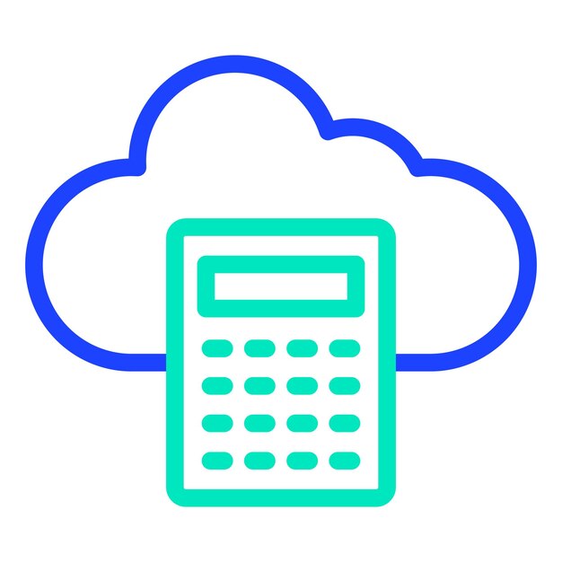 Ilustración del diseño del icono vectorial de la calculadora