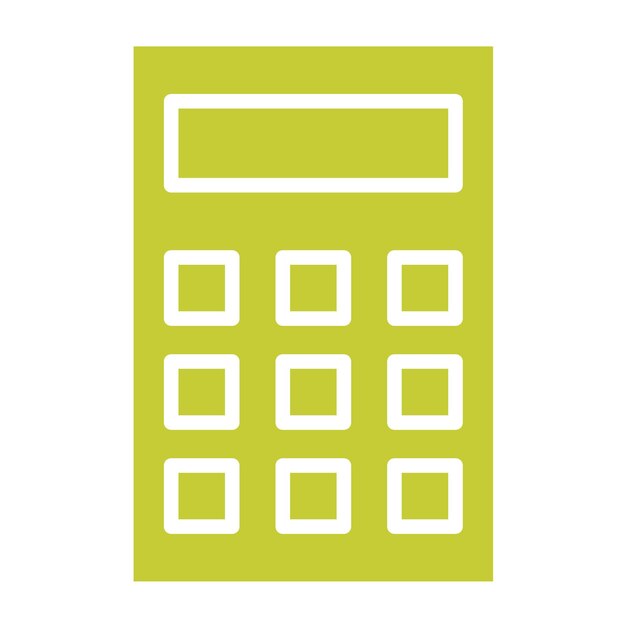 Ilustración del diseño del icono vectorial de la calculadora