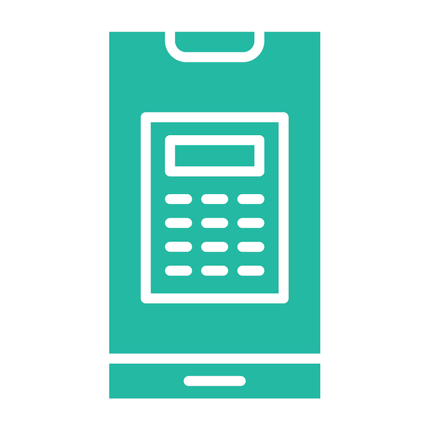 Ilustración del diseño del icono vectorial de la calculadora