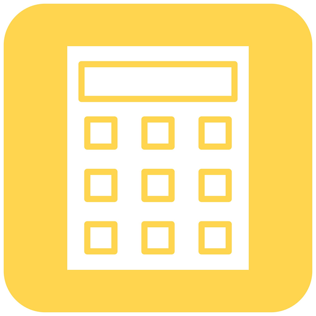 Ilustración del diseño del icono vectorial de la calculadora