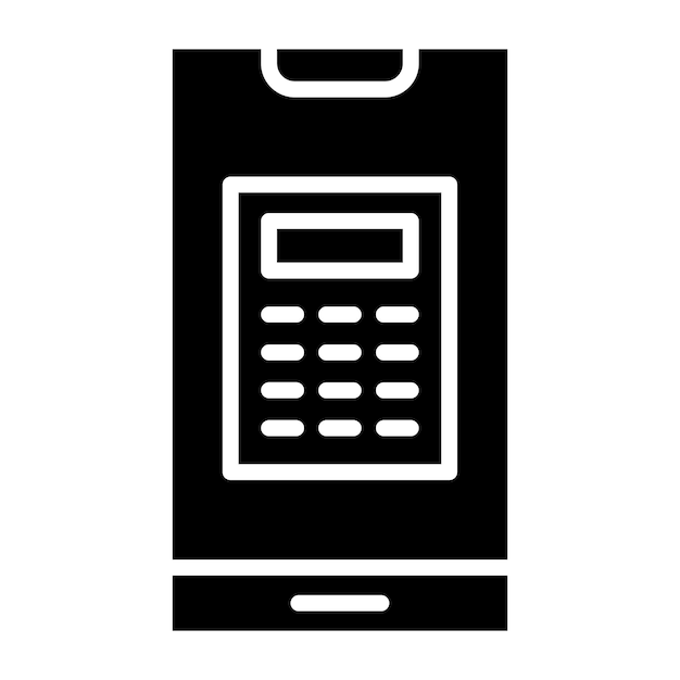 Ilustración del diseño del icono vectorial de la calculadora