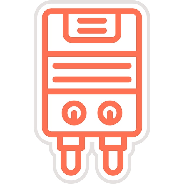 Ilustración del diseño del icono vectorial de la caldera