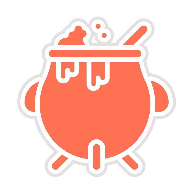Ilustración del diseño del icono vectorial del caldero