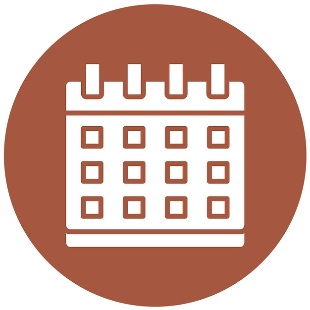 Ilustración del diseño del icono vectorial del calendario