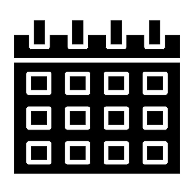 Ilustración del diseño del icono vectorial del calendario