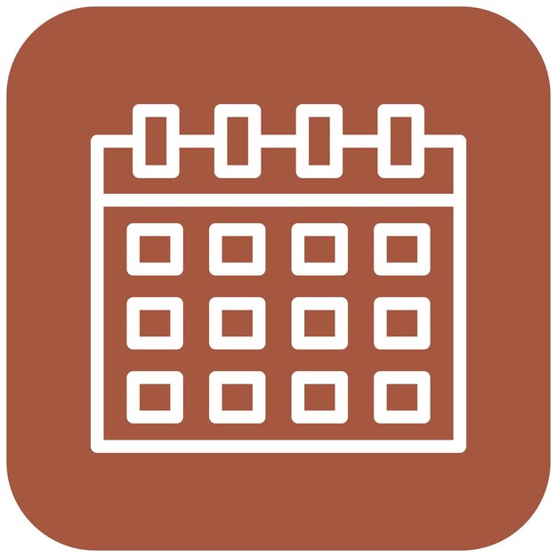 Ilustración del diseño del icono vectorial del calendario