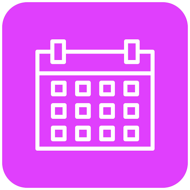 Ilustración del diseño del icono vectorial del calendario