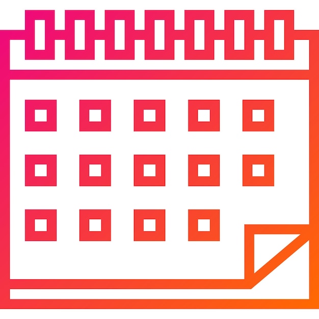 Ilustración del diseño del icono vectorial del calendario
