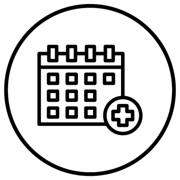 Ilustración del diseño del icono vectorial del calendario