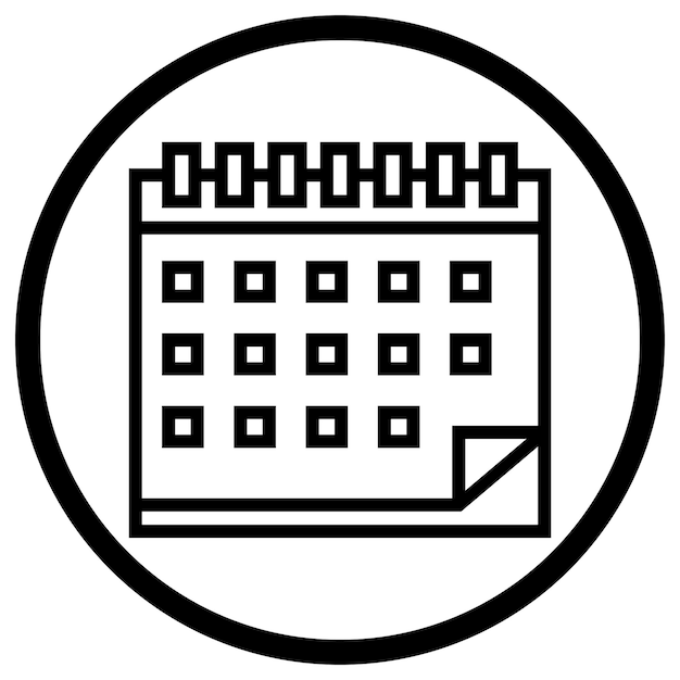 Ilustración del diseño del icono vectorial del calendario