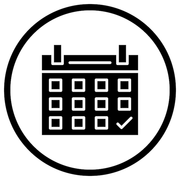 Ilustración del diseño del icono vectorial del calendario