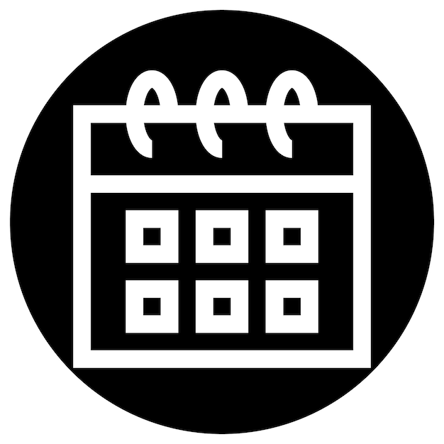 Ilustración del diseño del icono vectorial del calendario