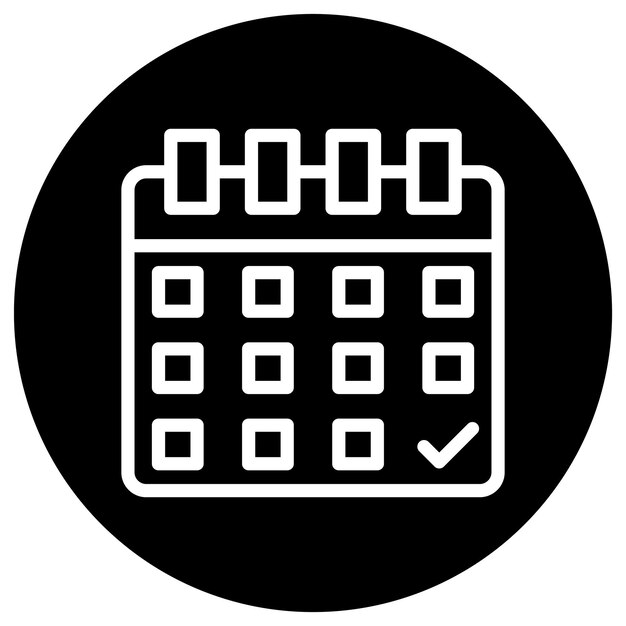 Ilustración del diseño del icono vectorial del calendario