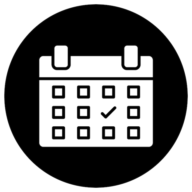 Ilustración del diseño del icono vectorial del calendario