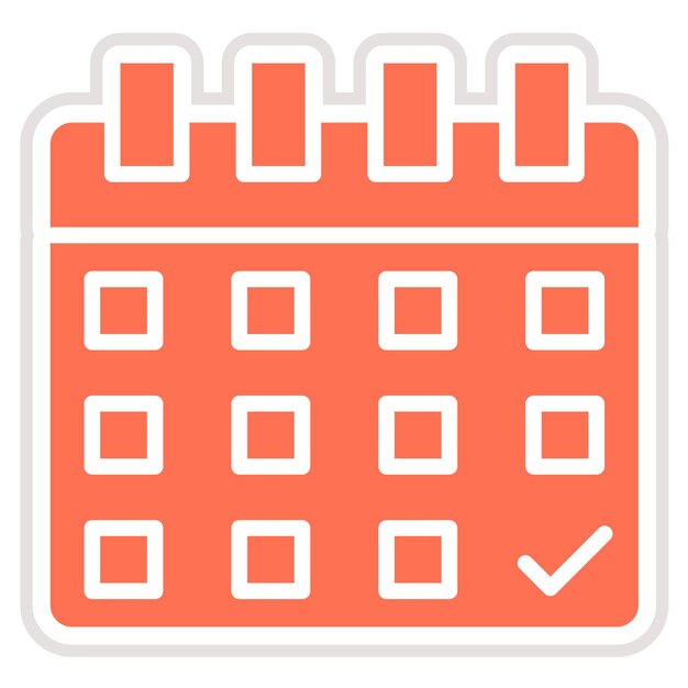 Ilustración del diseño del icono vectorial del calendario