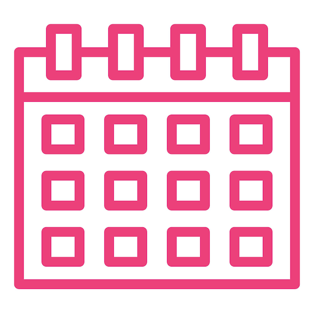 Ilustración del diseño del icono vectorial del calendario