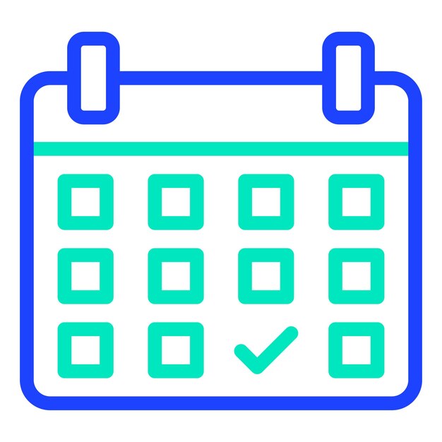 Ilustración del diseño del icono vectorial del calendario