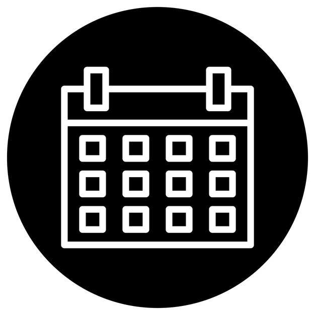 Ilustración del diseño del icono vectorial del calendario