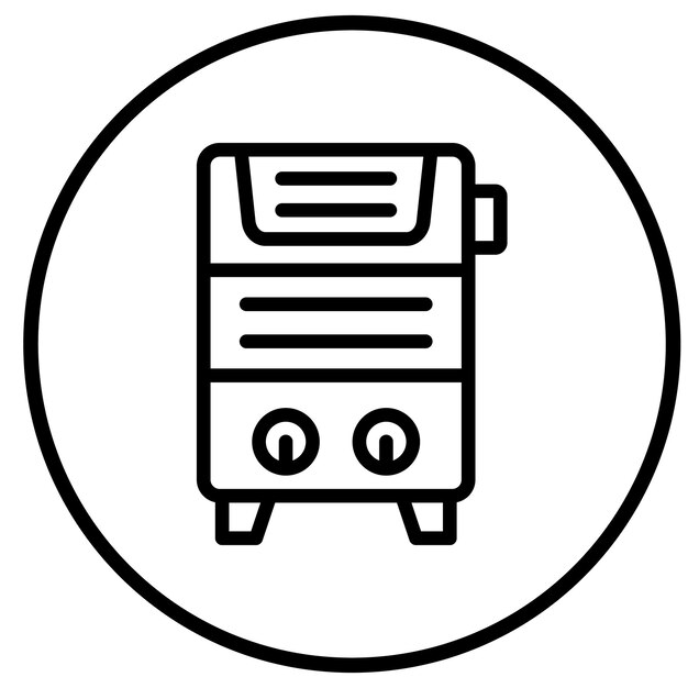 Ilustración del diseño del icono vectorial del calentador de agua