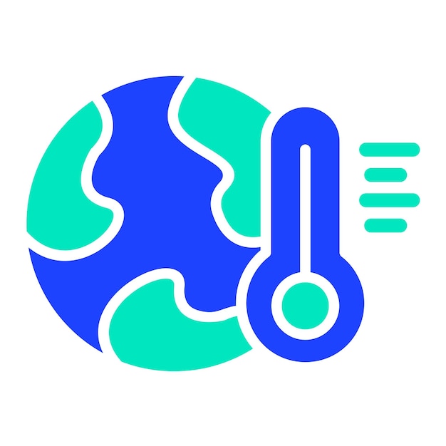 Ilustración del diseño del icono vectorial del calentamiento global