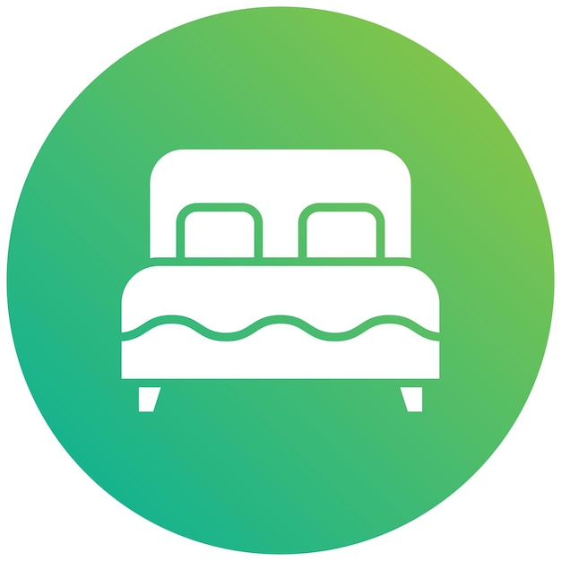 Ilustración del diseño del icono vectorial de la cama doble