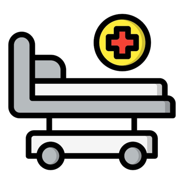 Ilustración del diseño del icono vectorial de la cama