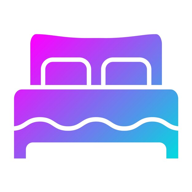 Ilustración del diseño del icono vectorial de la cama