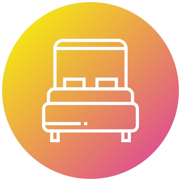 Ilustración del diseño del icono vectorial de la cama