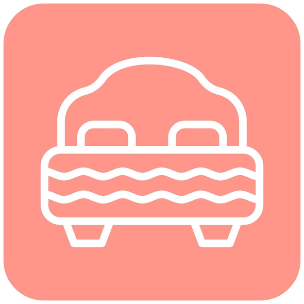 Ilustración del diseño del icono vectorial de la cama