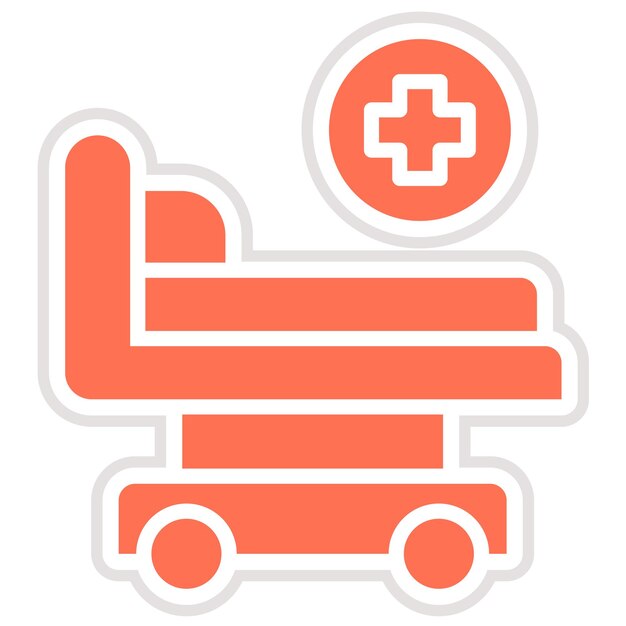 Ilustración del diseño del icono vectorial de la cama