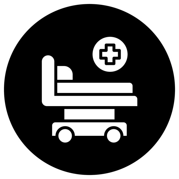 Ilustración del diseño del icono vectorial de la cama