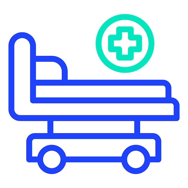 Ilustración del diseño del icono vectorial de la cama