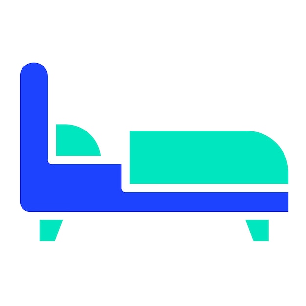 Ilustración del diseño del icono vectorial de la cama
