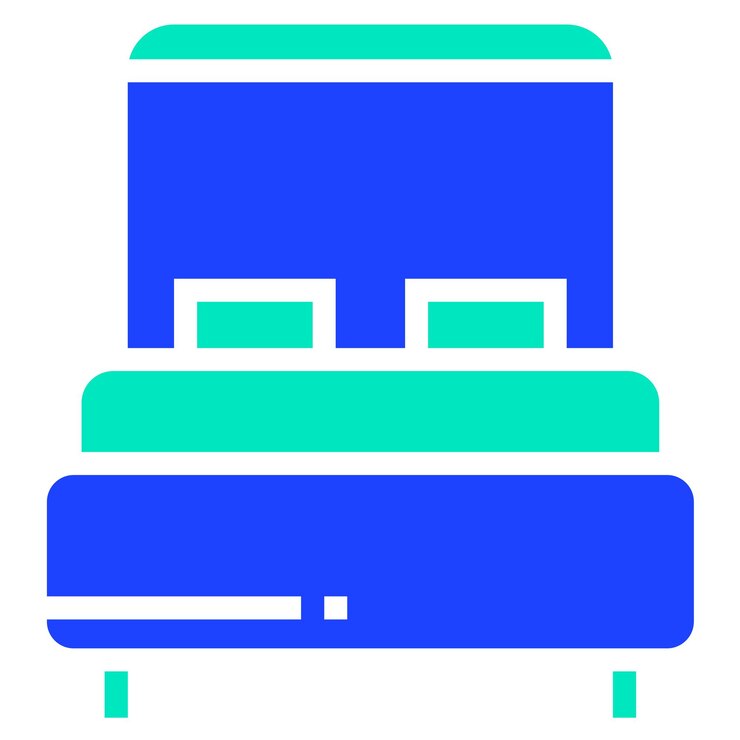 Vector ilustración del diseño del icono vectorial de la cama