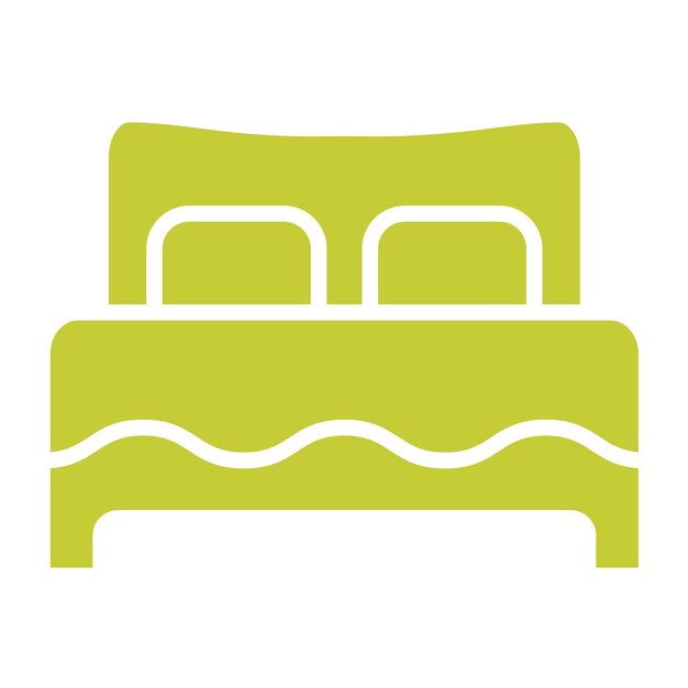 Ilustración del diseño del icono vectorial de la cama