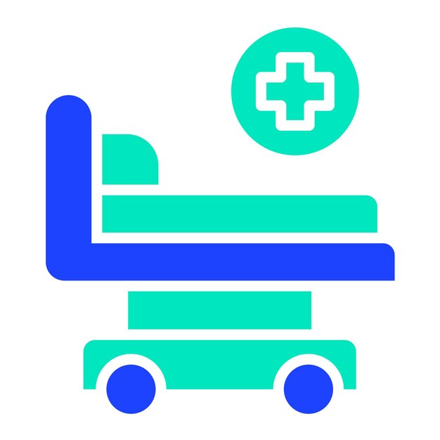 Ilustración del diseño del icono vectorial de la cama