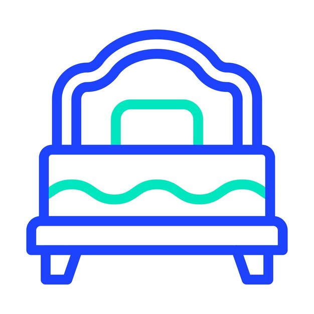 Ilustración del diseño del icono vectorial de la cama