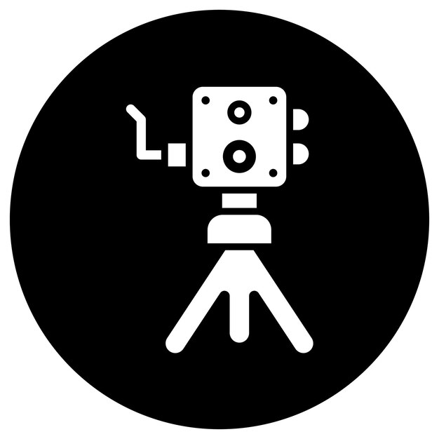 Ilustración del diseño del icono vectorial de la cámara antigua