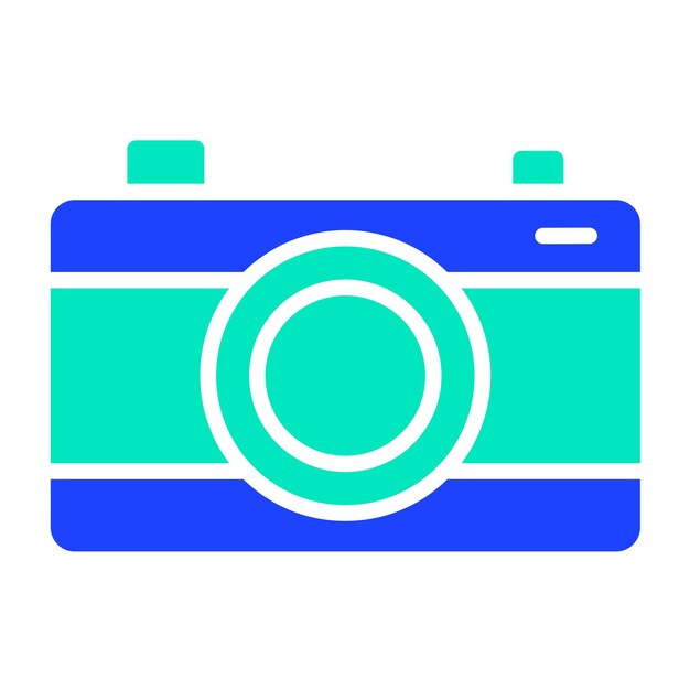 Ilustración del diseño del icono vectorial de la cámara digital