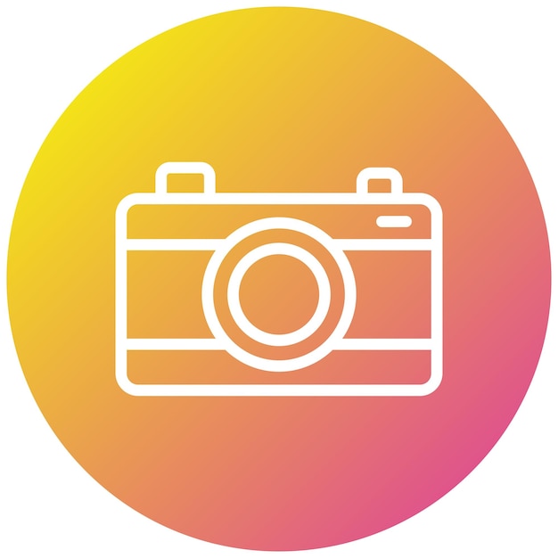 Ilustración del diseño del icono vectorial de la cámara digital