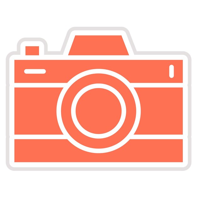 Ilustración del diseño del icono vectorial de la cámara fotográfica