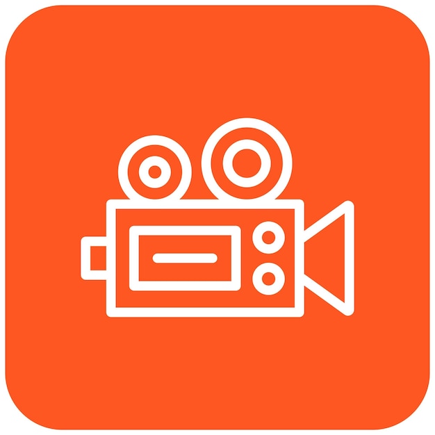 Ilustración del diseño del icono vectorial de la cámara de video