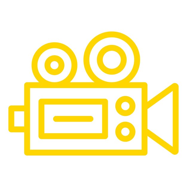 Ilustración del diseño del icono vectorial de la cámara de video