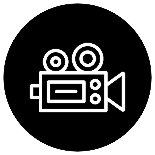 Ilustración del diseño del icono vectorial de la cámara de video
