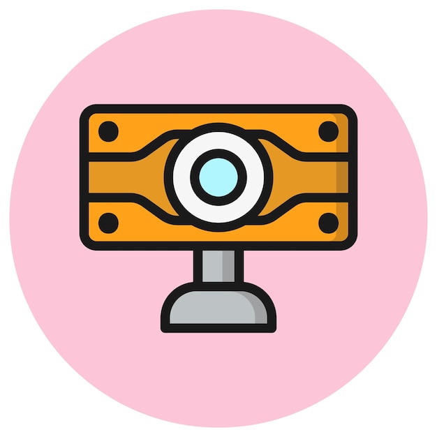 Ilustración del diseño del icono vectorial de la cámara web
