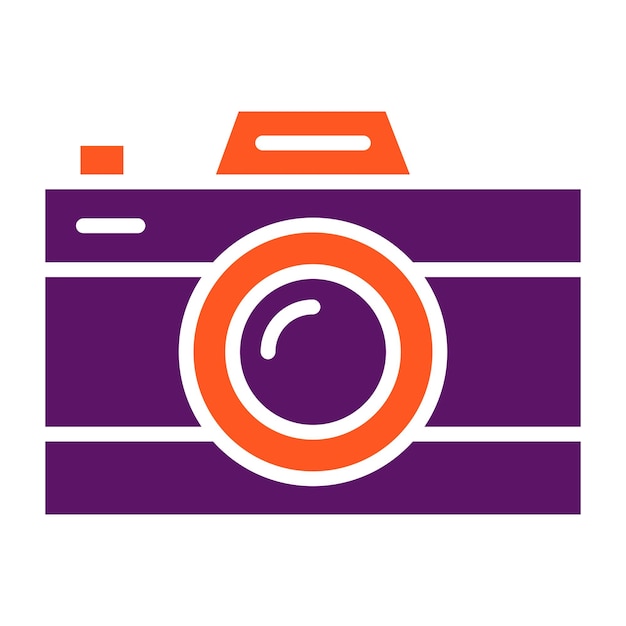 Ilustración del diseño del icono vectorial de la cámara
